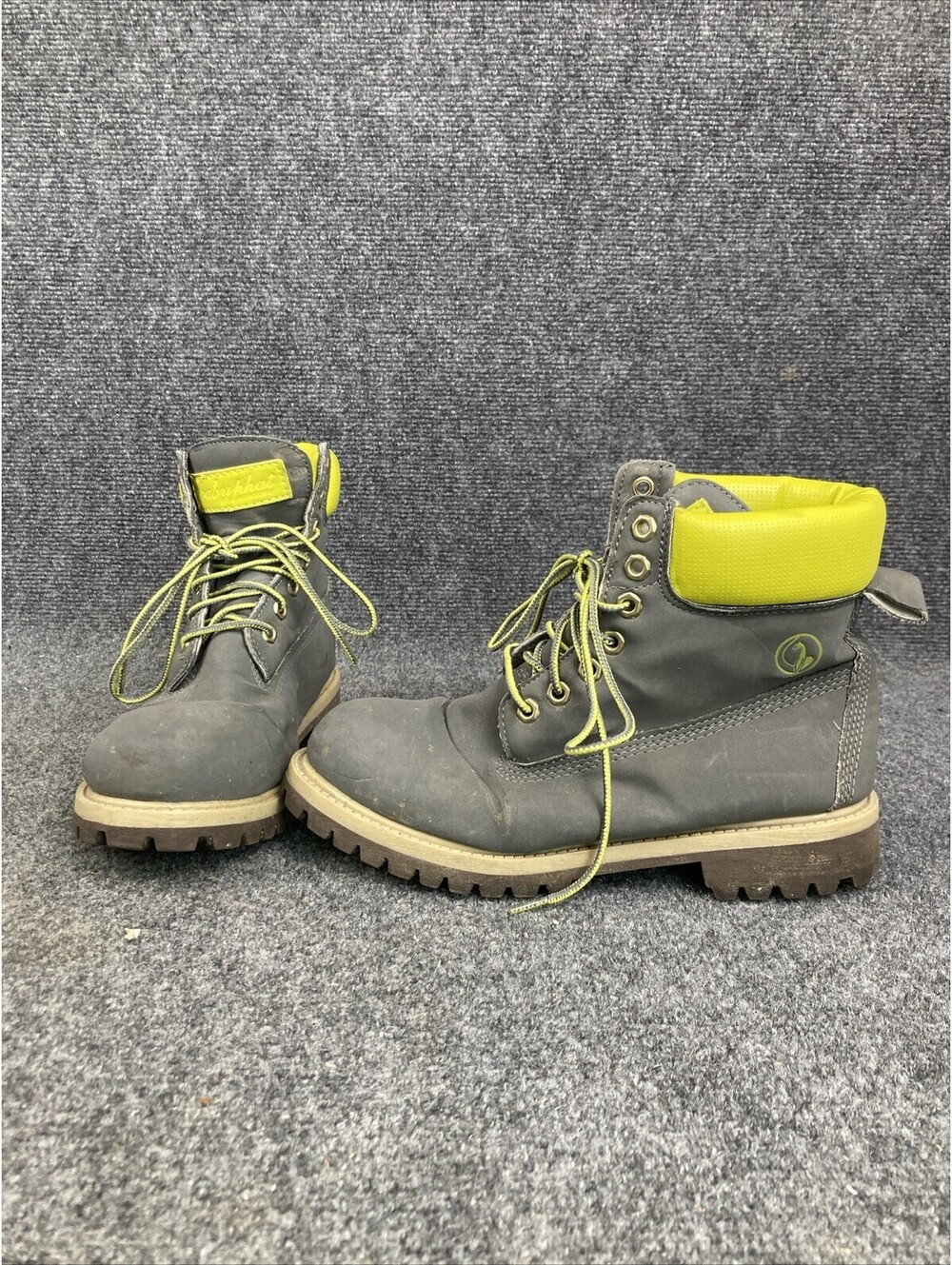 Baby Phat Womens Size 8 1/2 Gray Vegan Leather Combat Boots